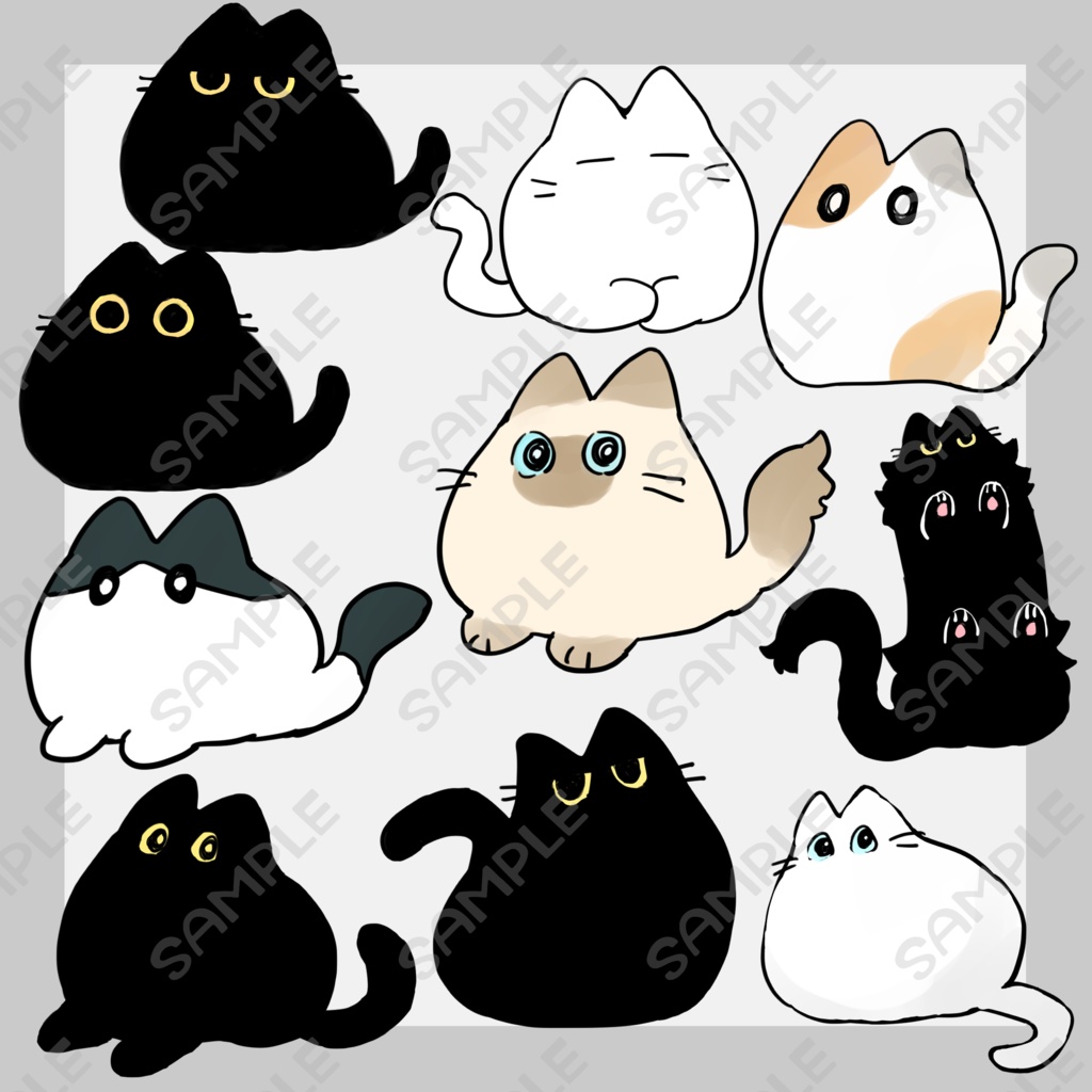 ねこ色々詰め合わせ【10種類】