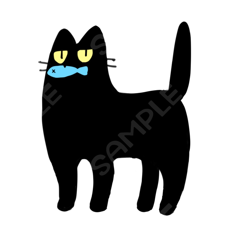 目つきの悪い黒猫10種