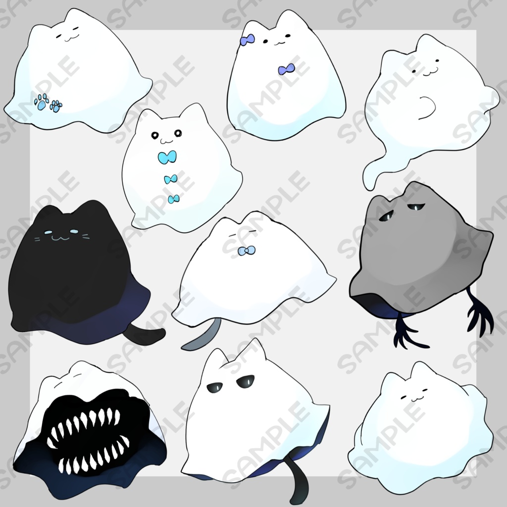 おばけねこ10種類