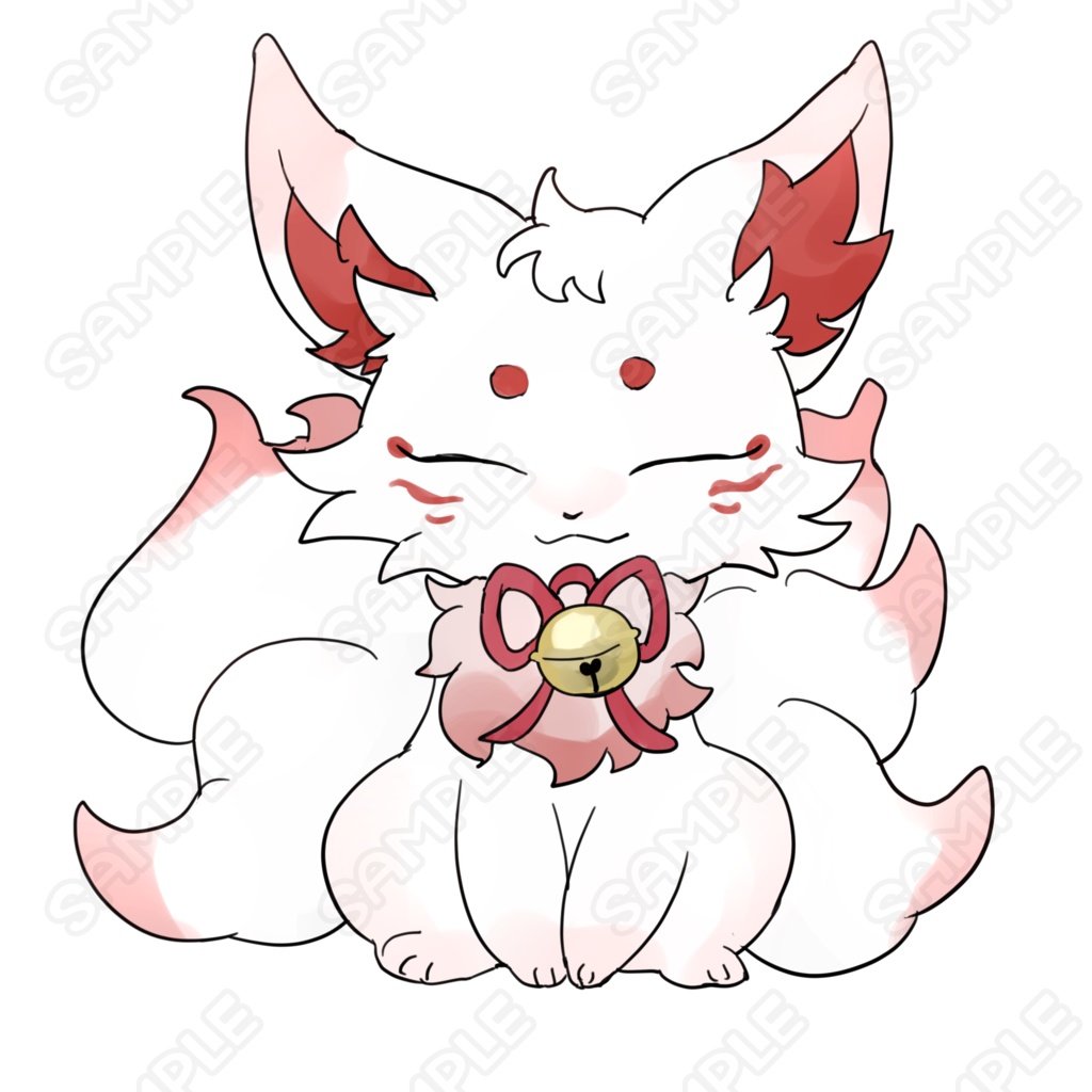 白黒九尾の狐 4種