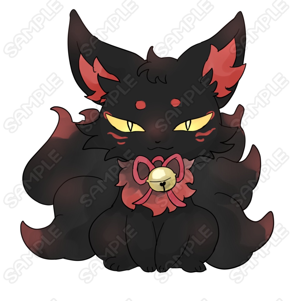 白黒九尾の狐 4種