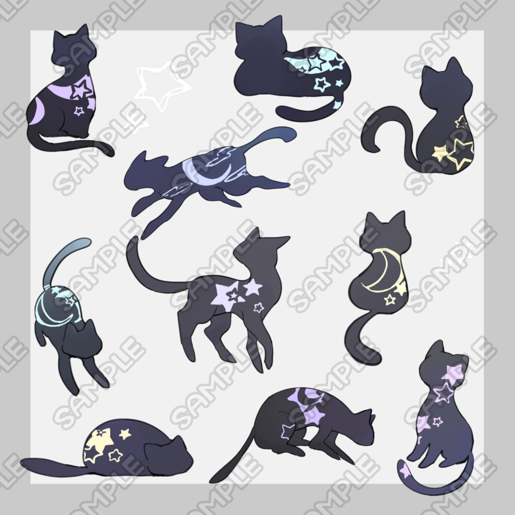 星空猫　10種類
