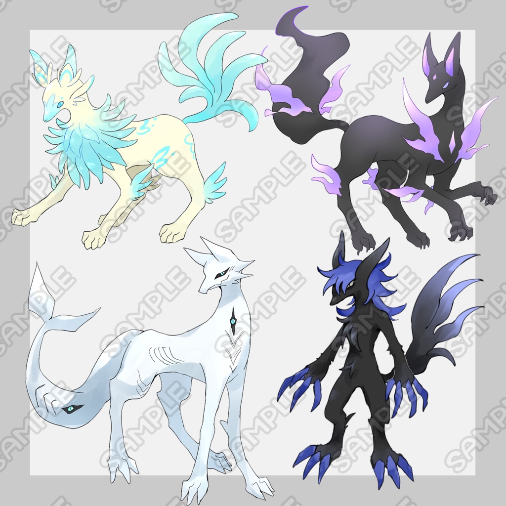 狐のモンスター8種