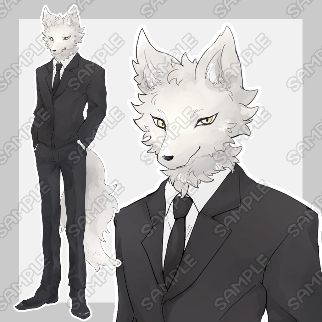 狼の獣人【表情14種類】