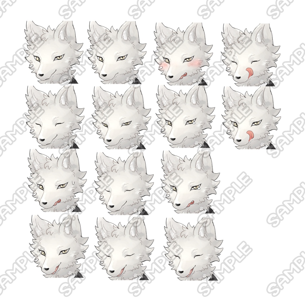 狼の獣人【表情14種類】