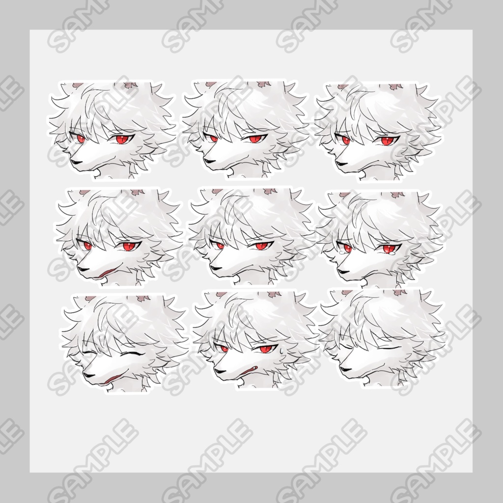 狼の獣人【表情9種類】