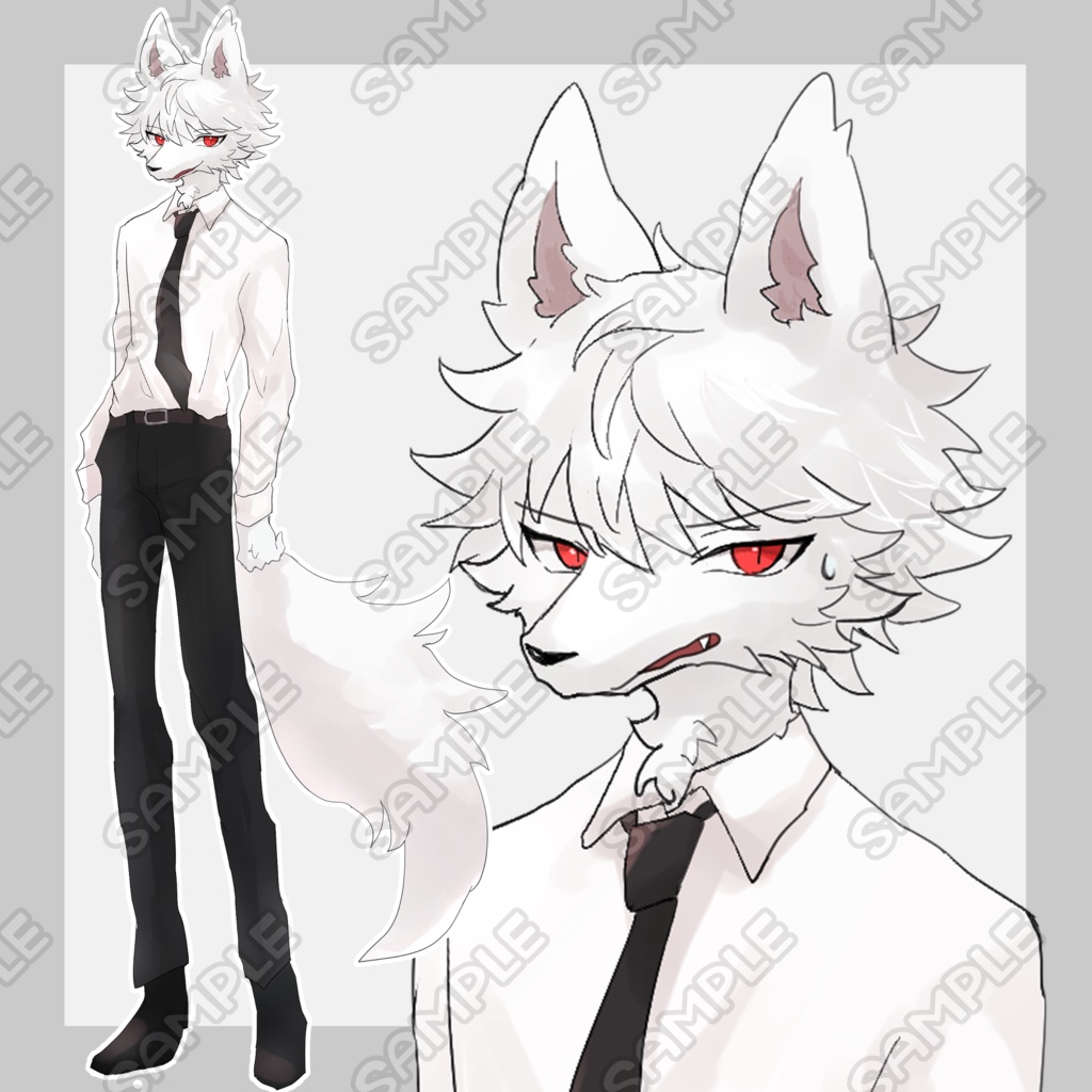 狼の獣人【表情9種類】