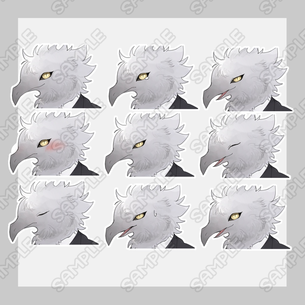 鳥の獣人【表情9種類】