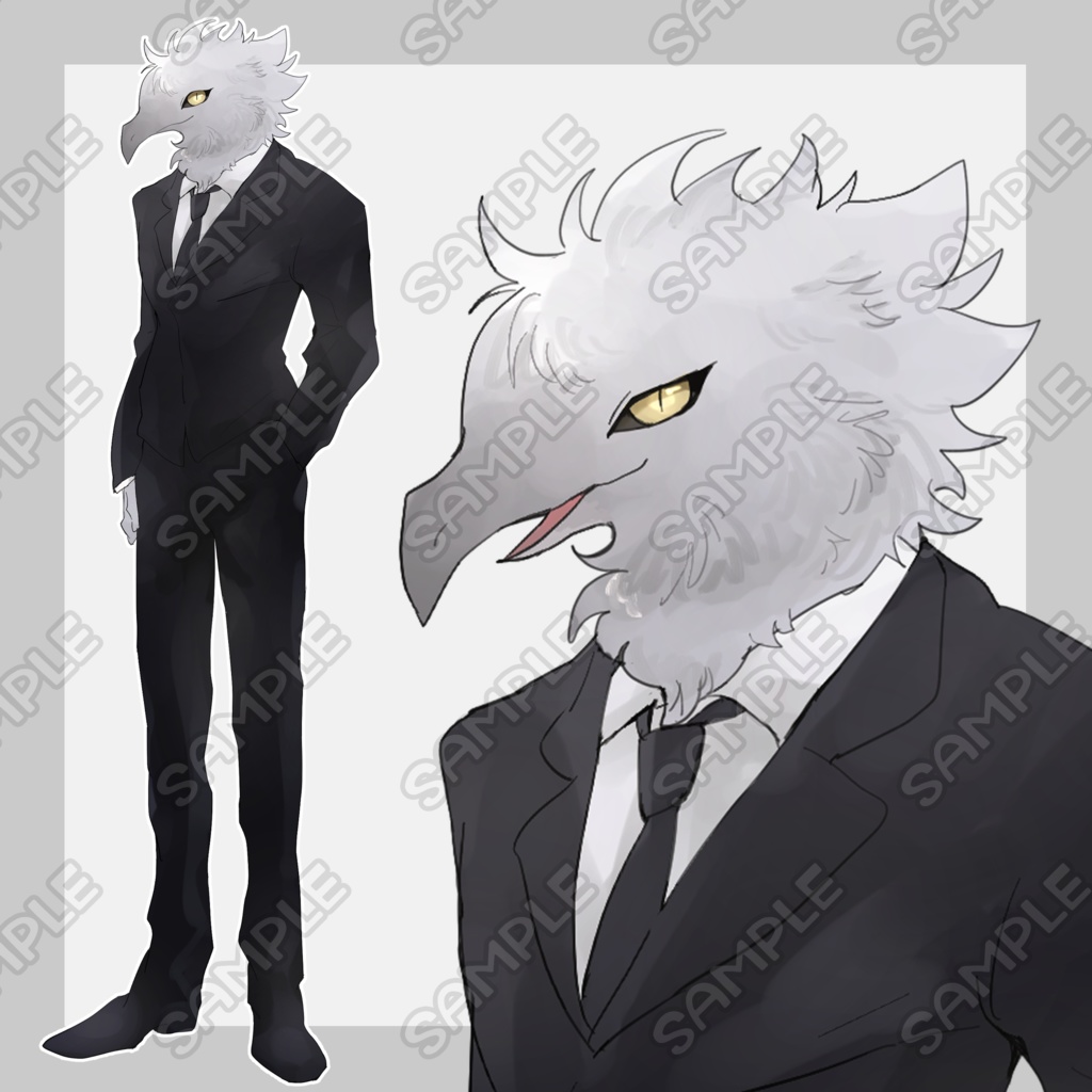 鳥の獣人【表情9種類】