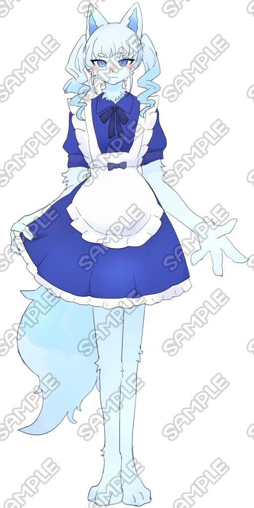 狐の獣人メイド【表情9種類】