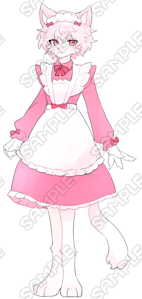 猫の獣人メイド【表情9種類】