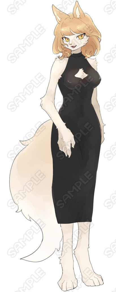 狐の獣人お姉さん【表情8種類】