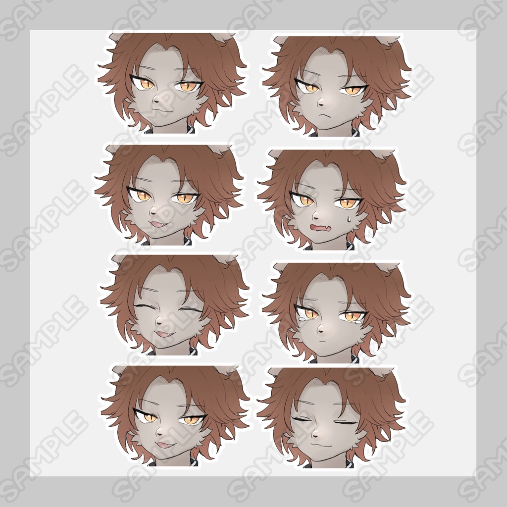 猫の獣人学生くん【表情8種類】