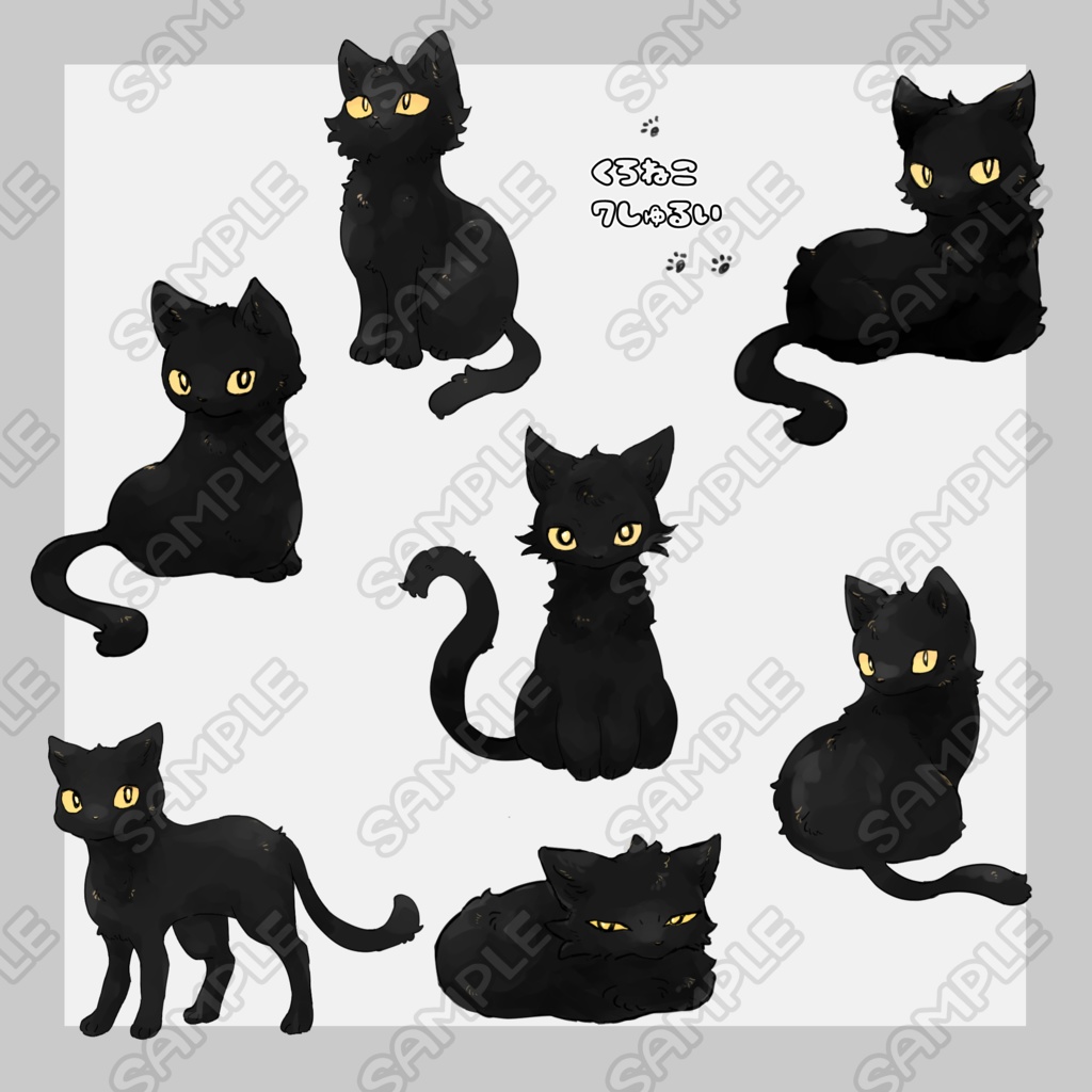 黒猫　7種