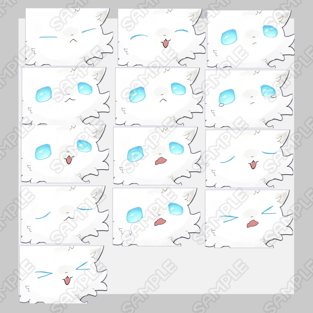 白猫【表情13種類】