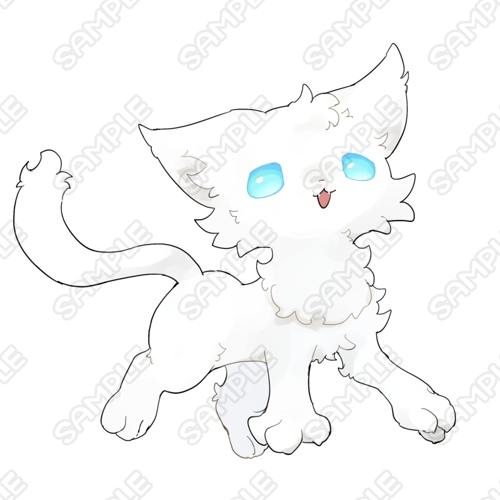白猫【表情13種類】