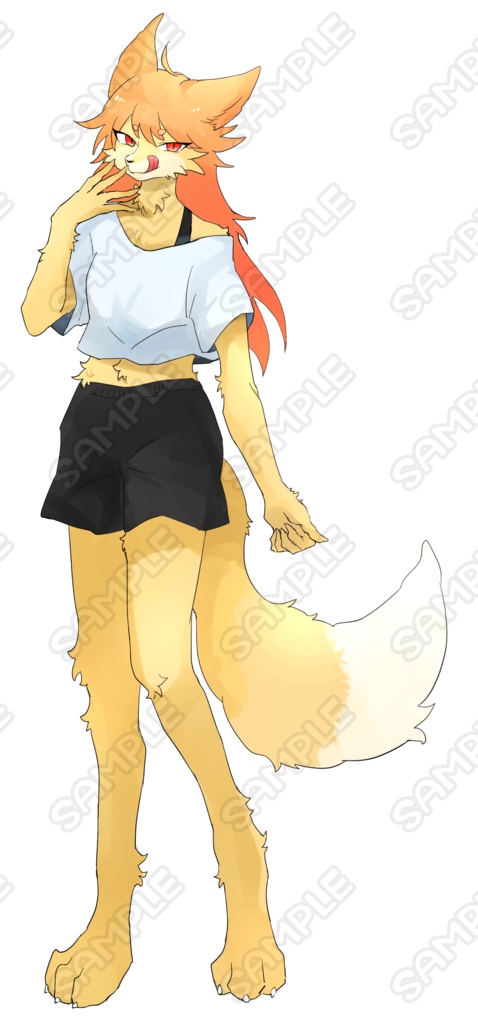 狐の獣人お姉さん【表情9種類】