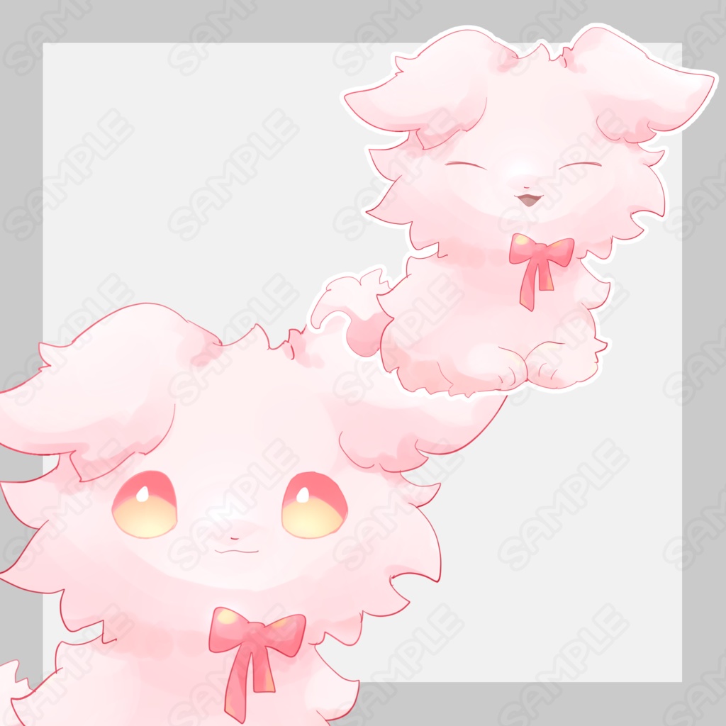 オリケモ立ち絵【表情6種類】