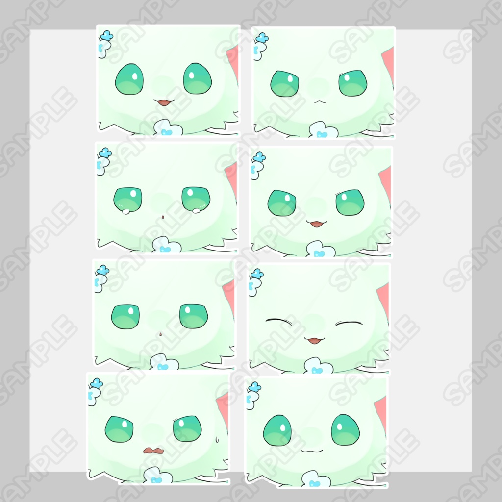 オリケモ立ち絵【表情8種類】