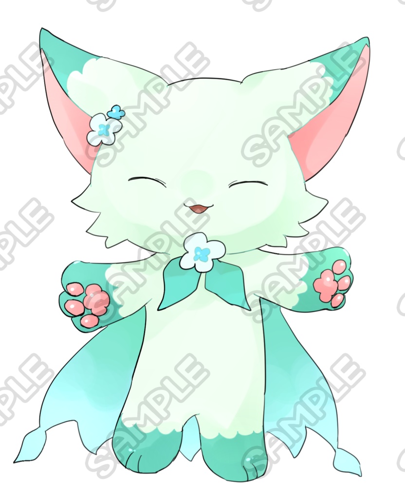 オリケモ立ち絵【表情8種類】