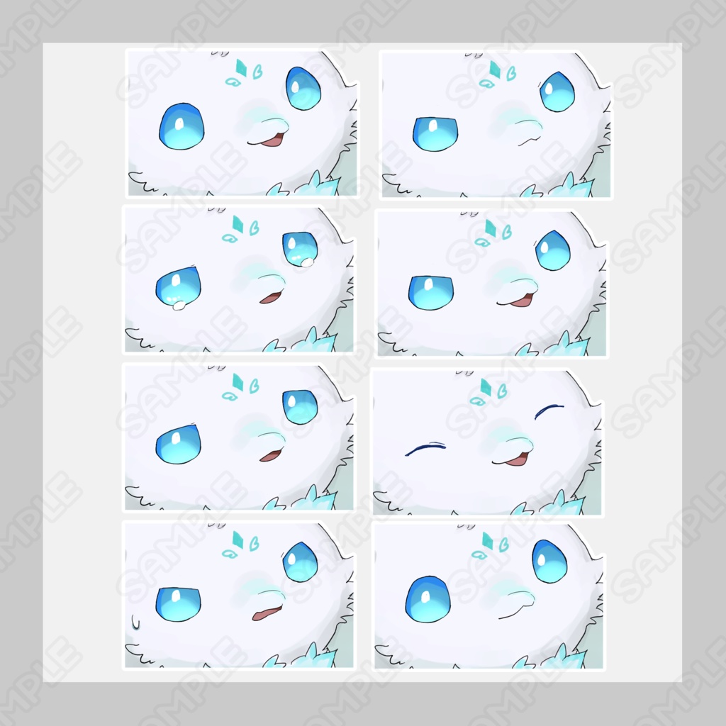 オリケモ立ち絵【表情8種類】