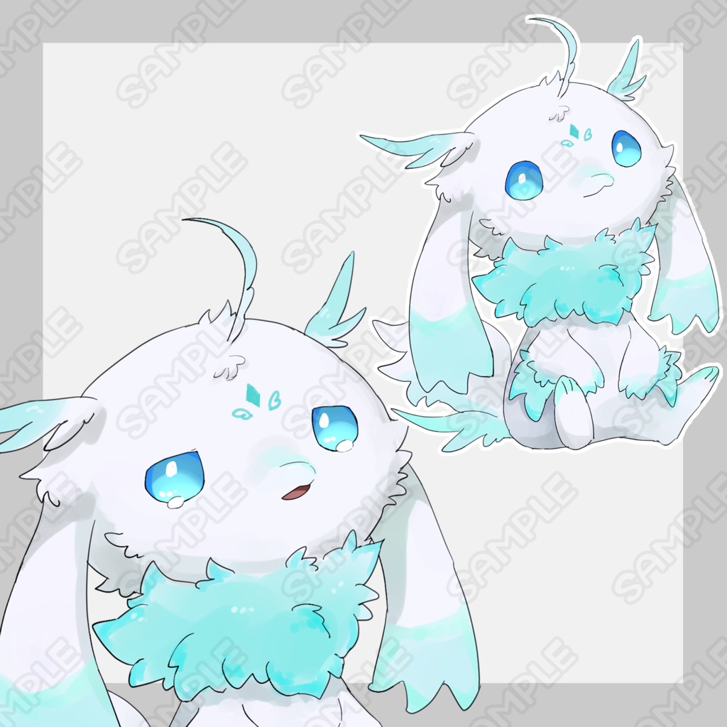 オリケモ立ち絵【表情8種類】