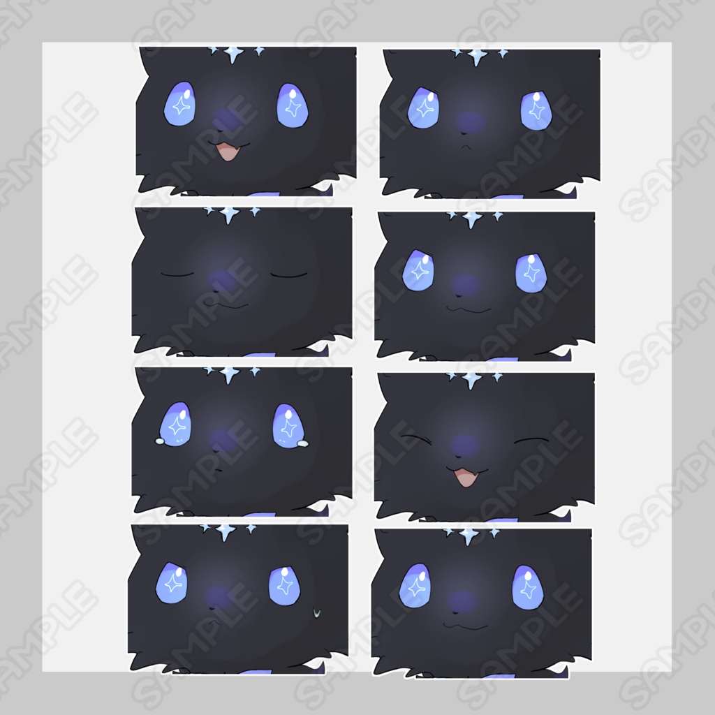 オリケモ立ち絵【表情8種類】