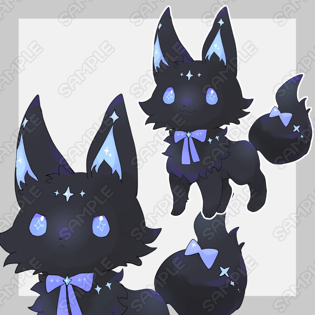 オリケモ立ち絵【表情8種類】