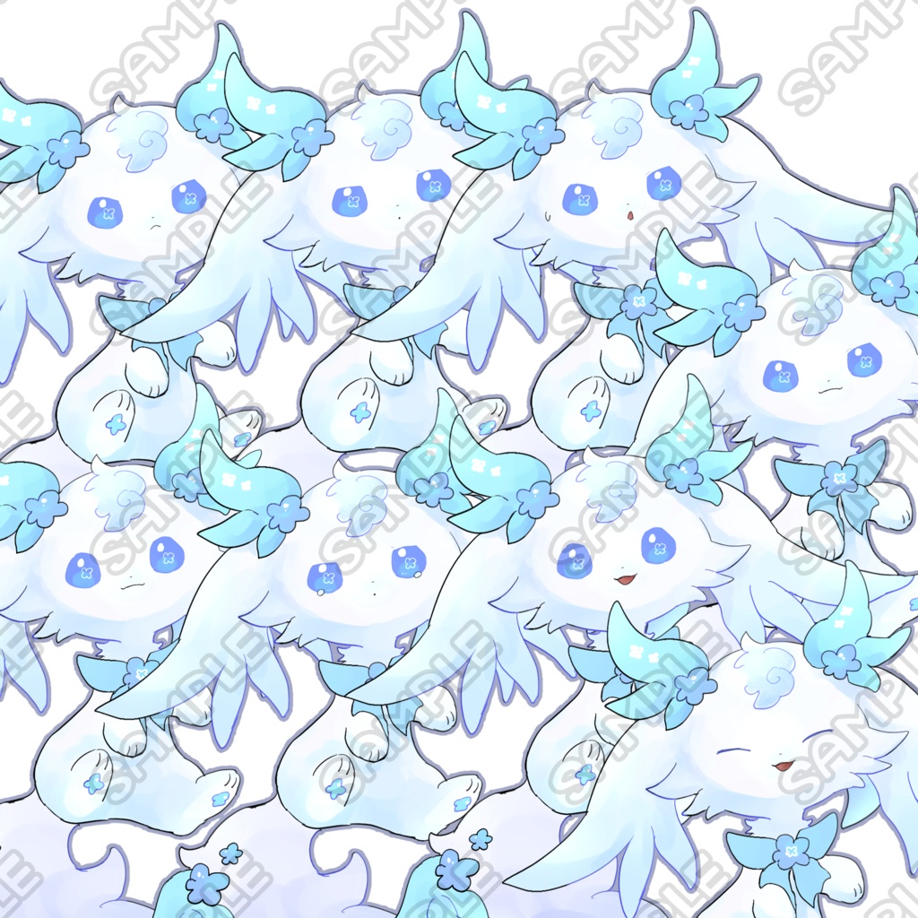 オリケモ立ち絵4種
