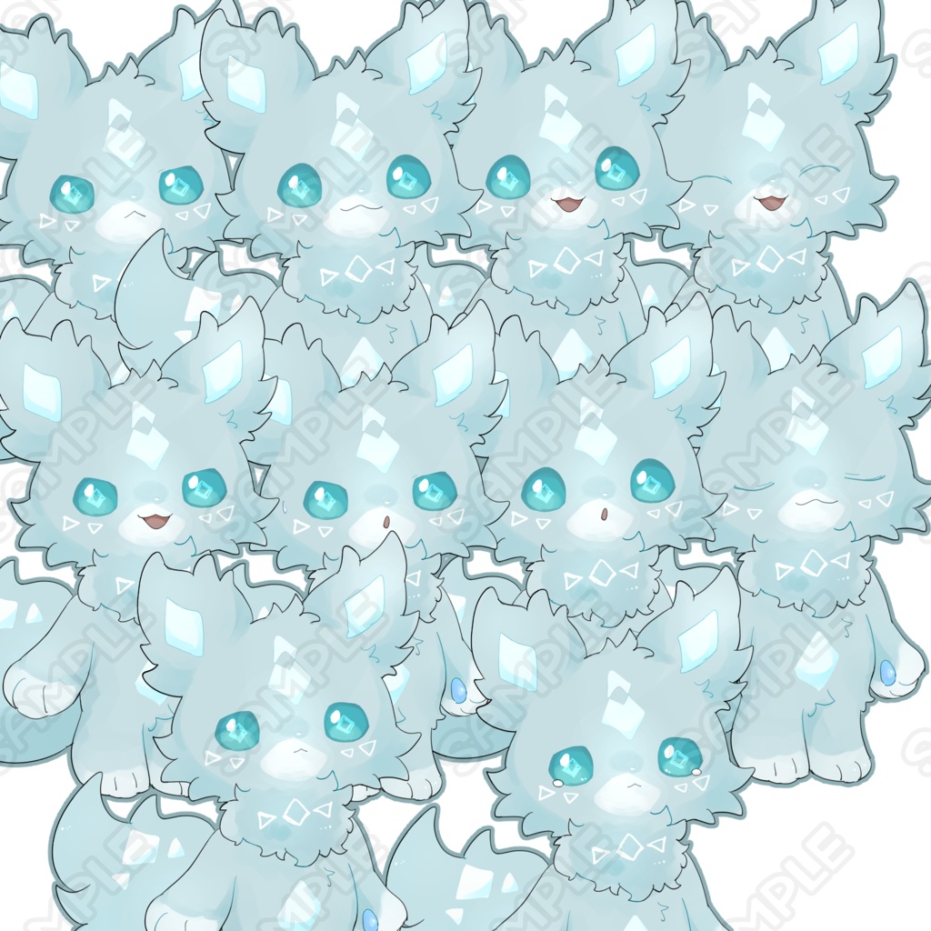 オリケモ立ち絵4種