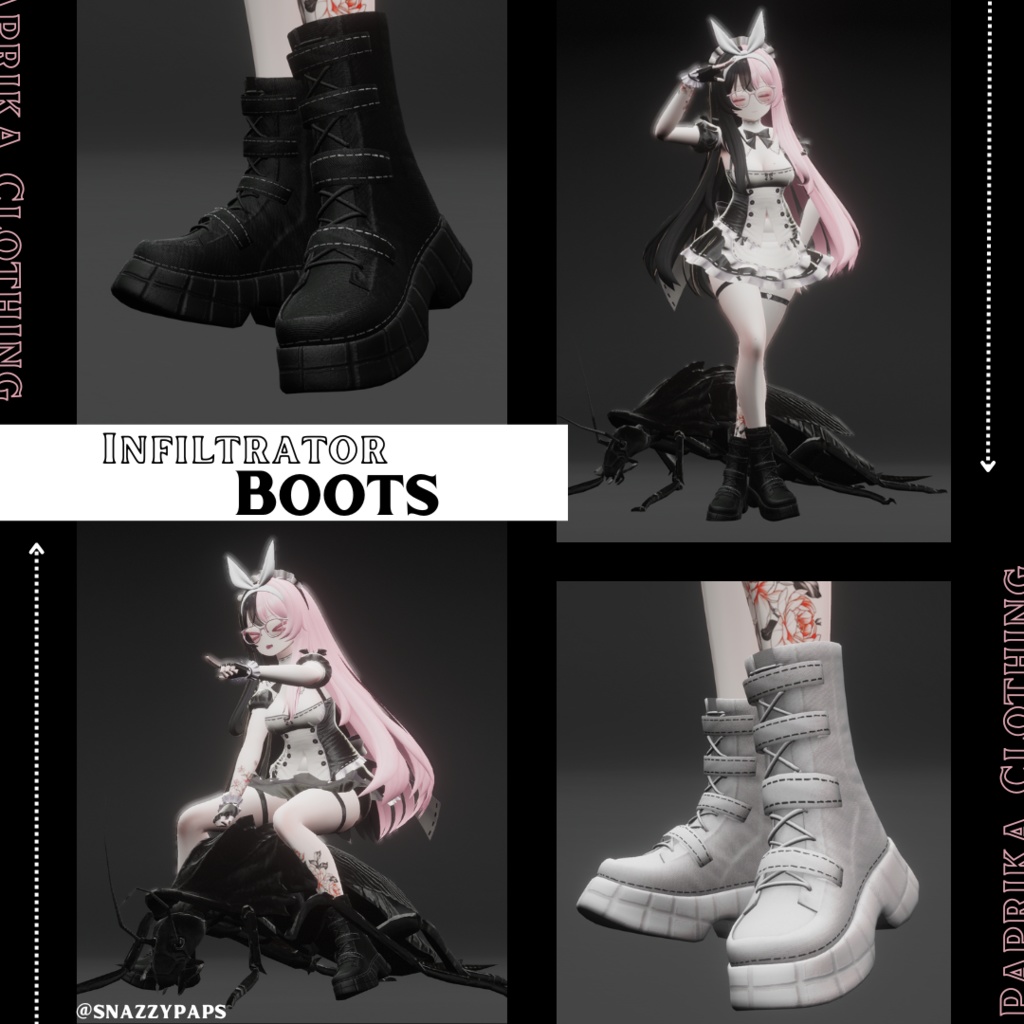 [PAPRIKA CLOTHING] Infiltrator Boots | 잠입자 부츠 | 潜入ブーツ for [Selestia]