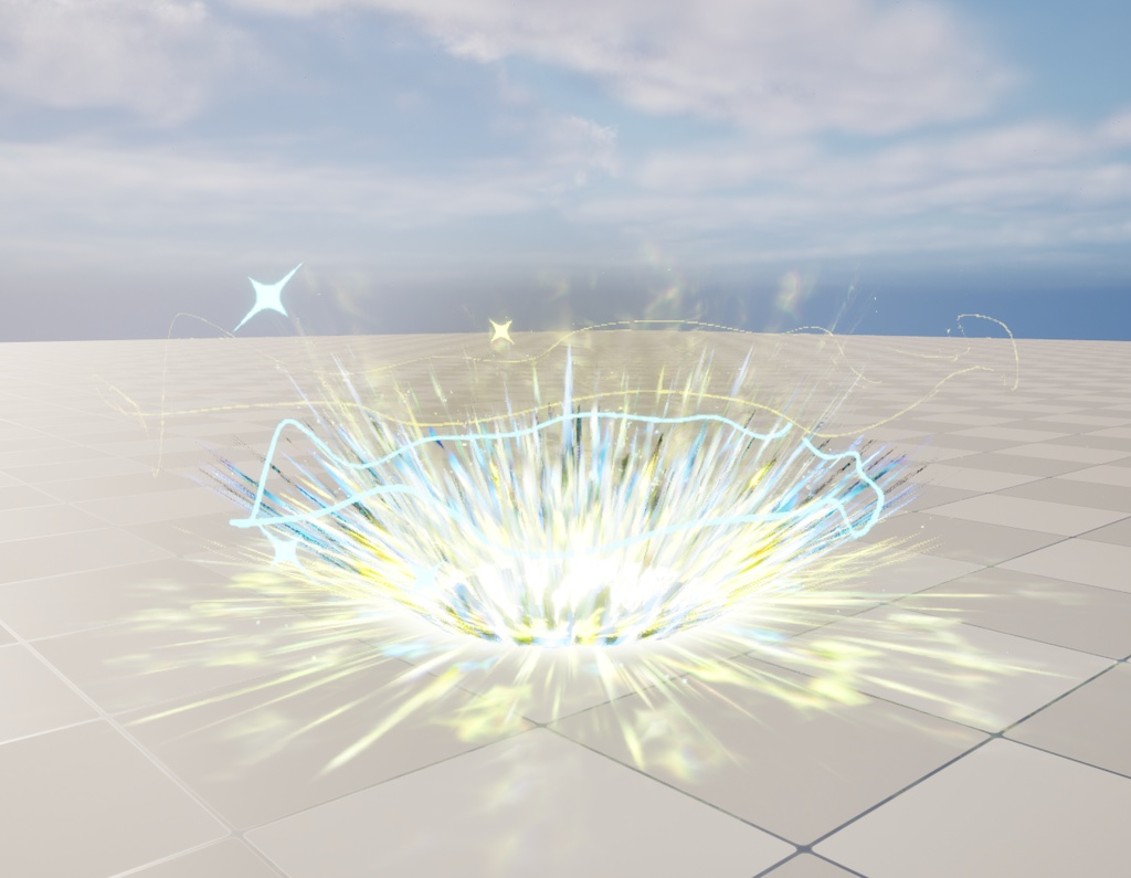 UE5 チャージエフェクト【光属性】