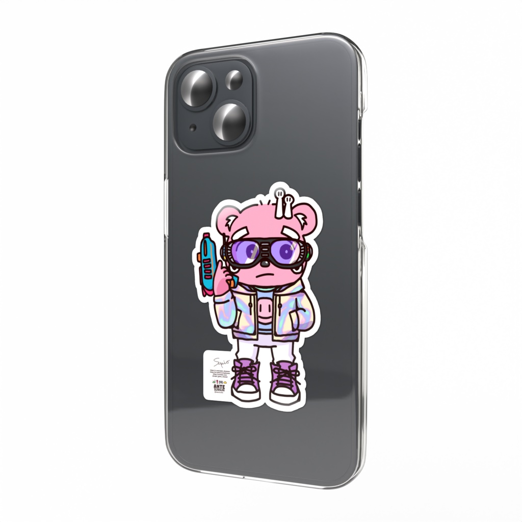 【スマホステッカー】サイバーパンク風すぴお