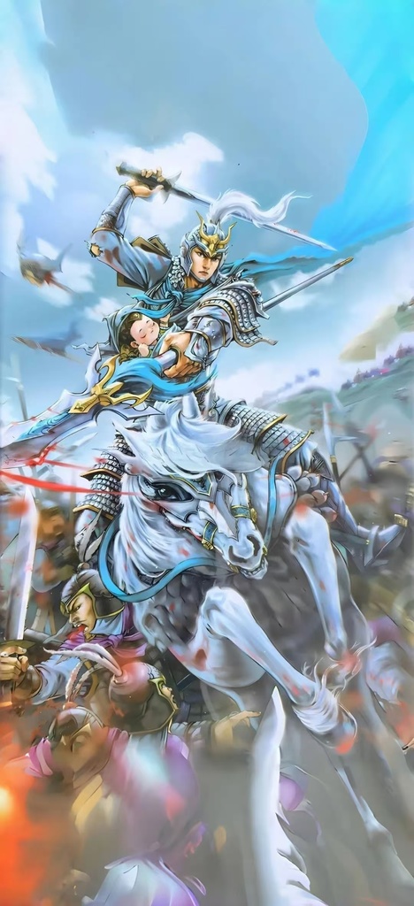 高精細壁紙の孤独な英雄趙子龍セットの三国志