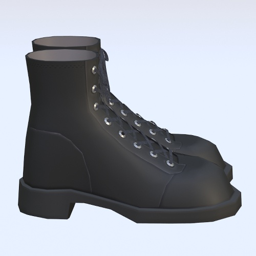 【VRChat向け】シンプルショートブーツ 3Dモデル
