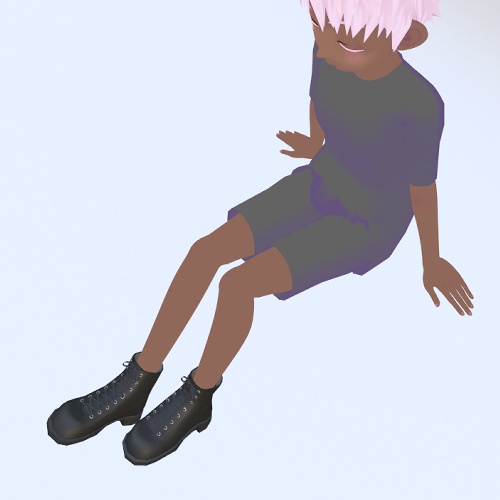 【VRChat向け】シンプルショートブーツ 3Dモデル