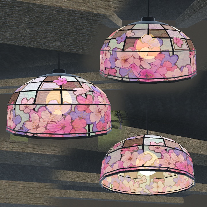 【VRChat向け】ダサカワ昭和レトロランプシェード 3Dモデル