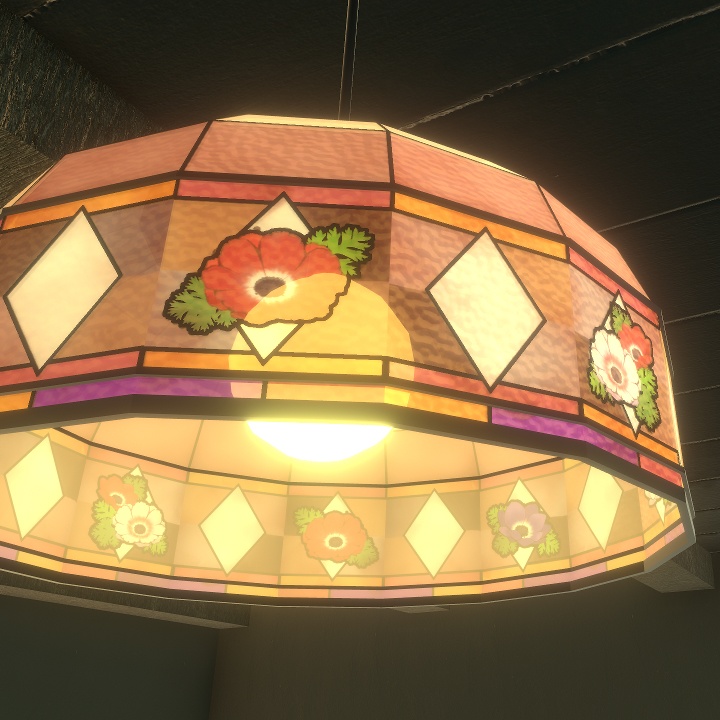 【VRChat向け】ダサカワ昭和レトロランプシェード 3Dモデル