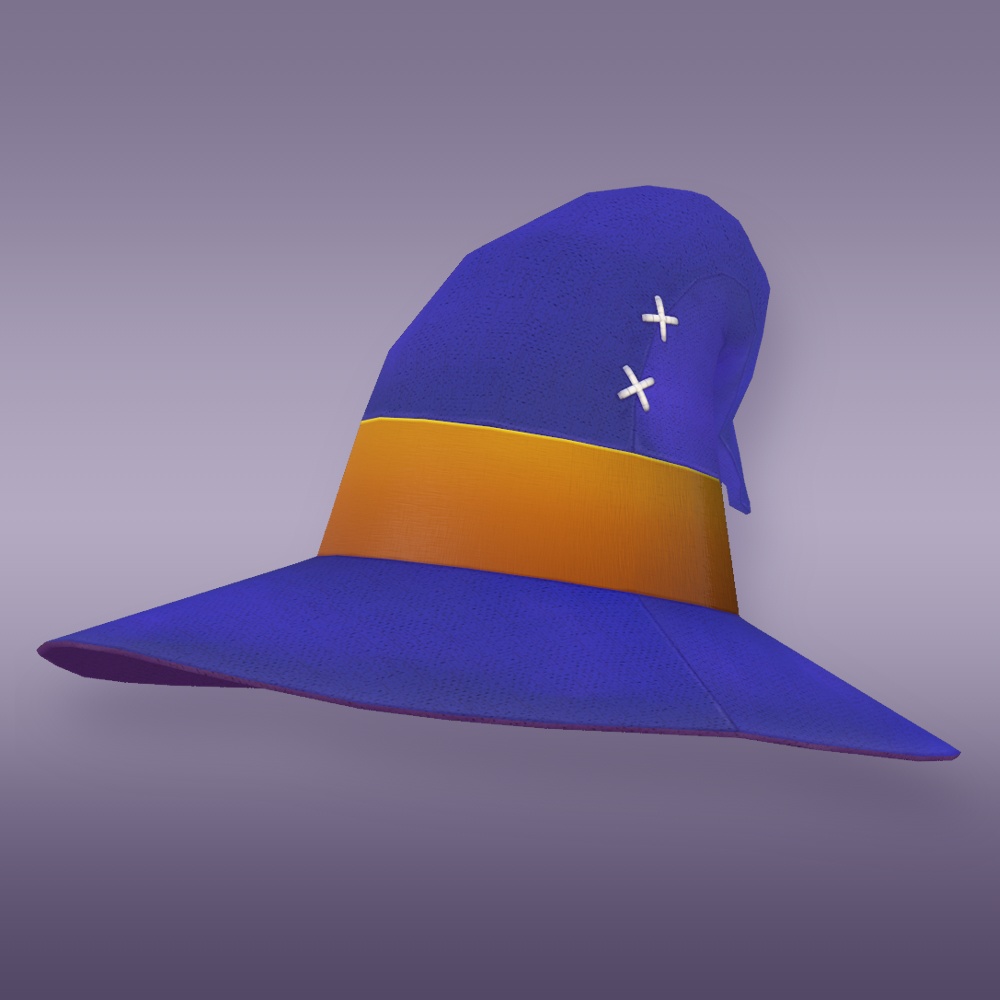 【VRChat向け】お手軽仮装モデル 魔法使いの帽子 4色セット