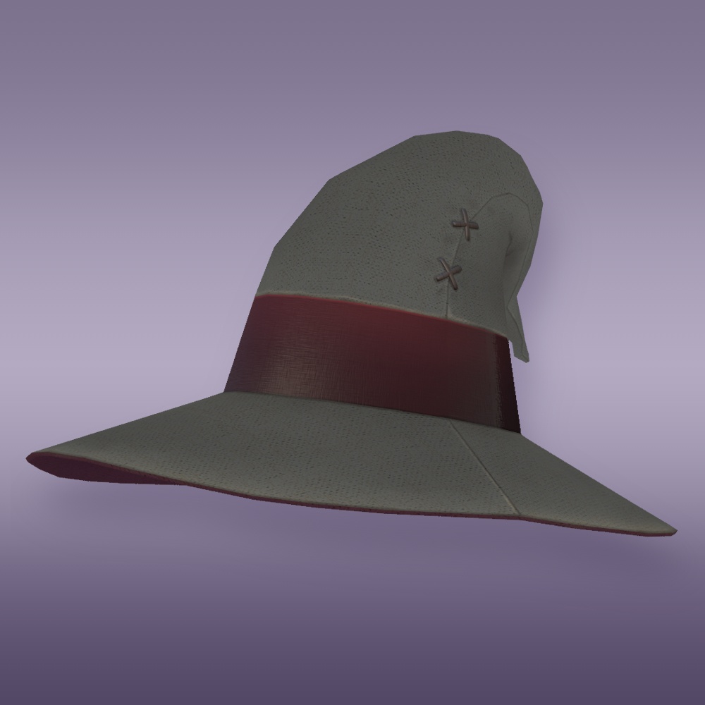 【VRChat向け】お手軽仮装モデル 魔法使いの帽子 4色セット