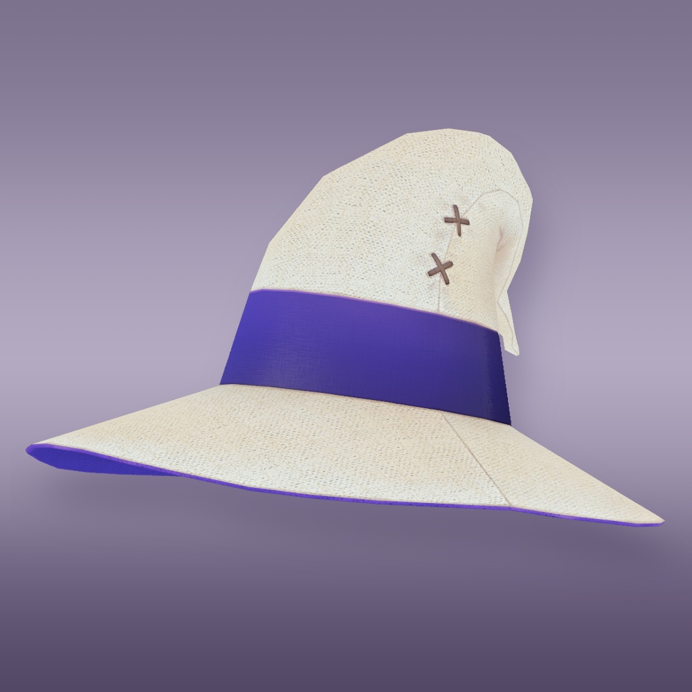 【VRChat向け】お手軽仮装モデル 魔法使いの帽子 4色セット