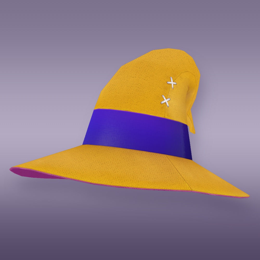 【VRChat向け】お手軽仮装モデル 魔法使いの帽子 4色セット