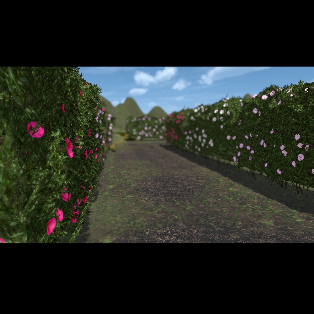 【VRChat向け】山茶花の植木・生垣 8タイプ×3色セット