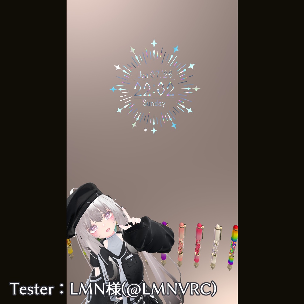 VRChat向けデジタル時計 - LumineClock -