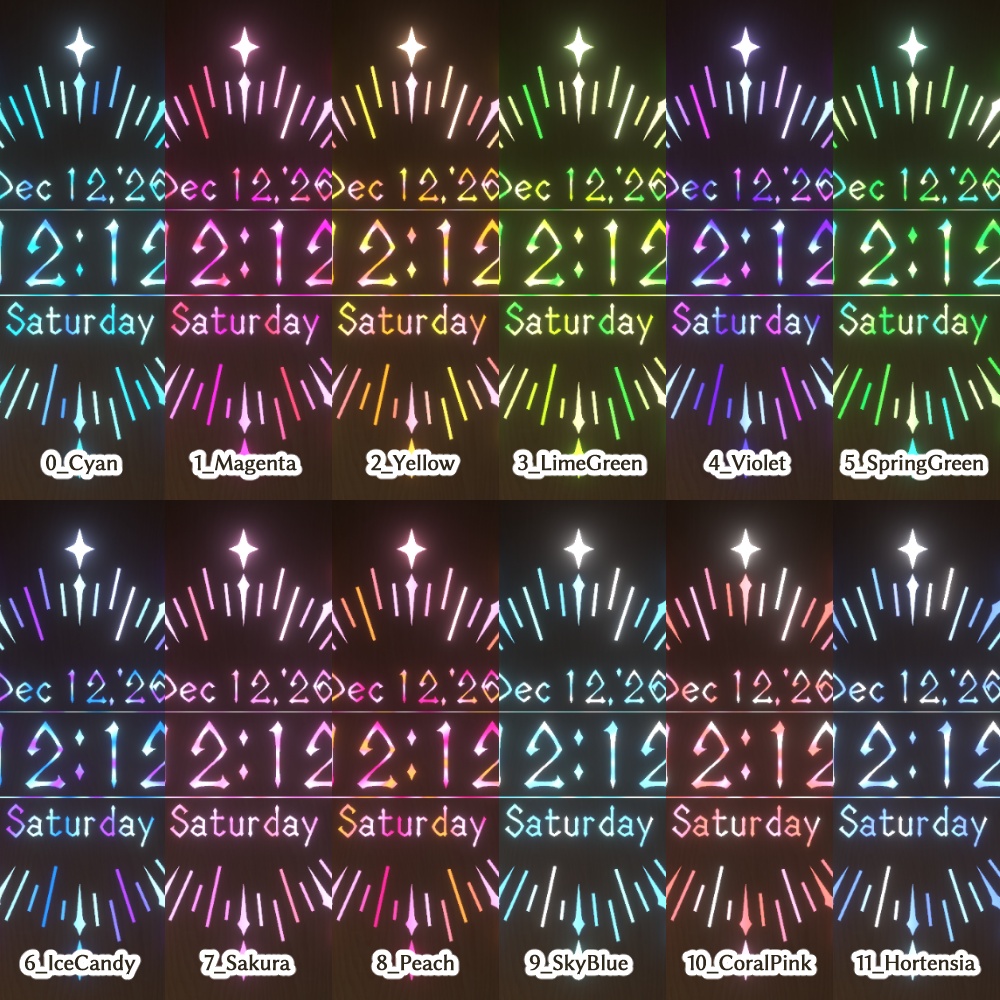 VRChat向けデジタル時計 - LumineClock -