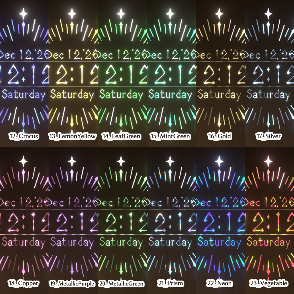 VRChat向けデジタル時計 - LumineClock -