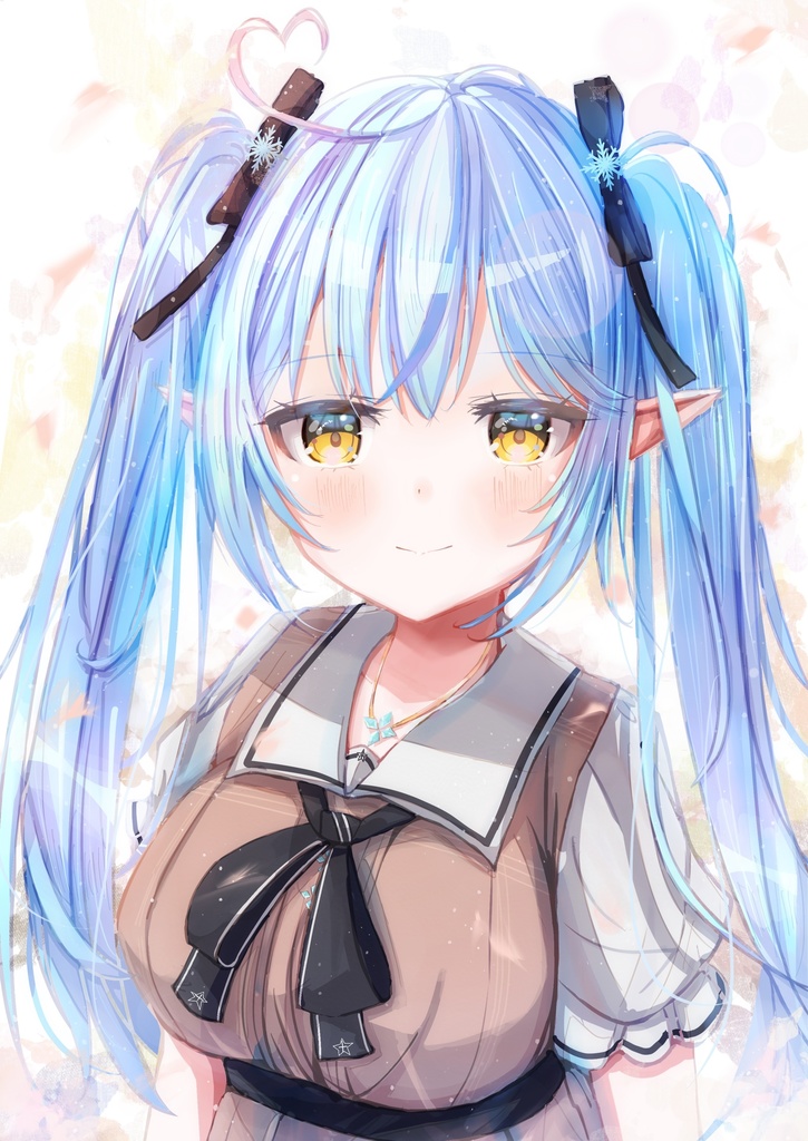 【ホロライブ】雪花ラミィ 秋服 ICカードステッカー 横VER.