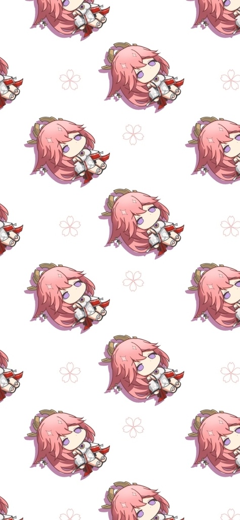 【原神】 八重神子 アクリルキーホルダー - 50 x 50 (mm)【Genshin】