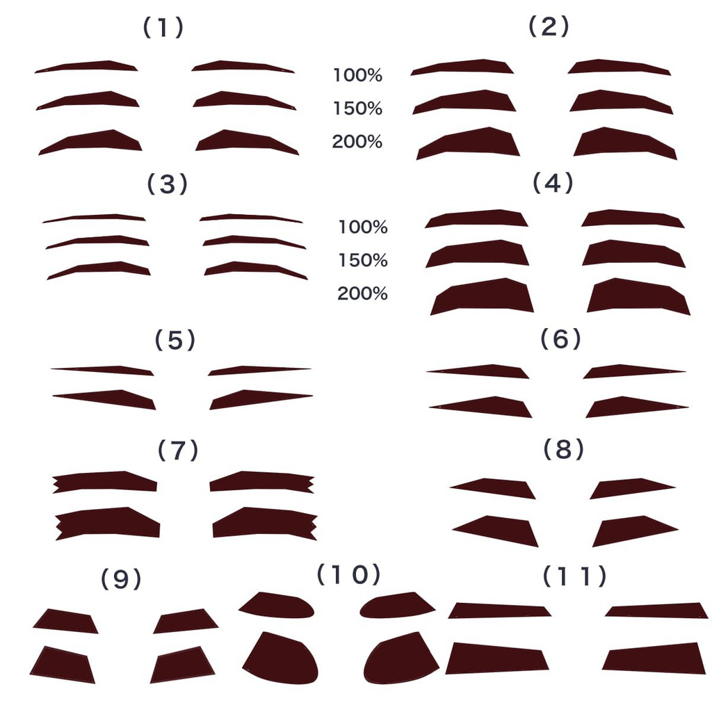 【無料版あり】【VRoid男】眉毛のテクスチャ