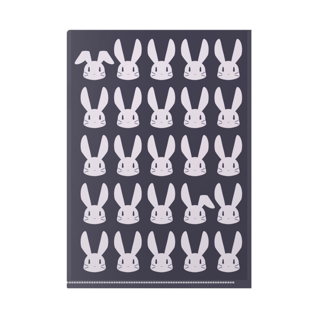 ウサギ柄クリアファイル